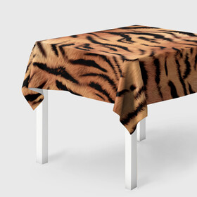 Скатерть 3D с принтом Шкура тигра текстура в Белгороде, 100% полиэстер (ткань не мнется и не растягивается) | Размер: 150*150 см | 2022 | год тигра | новый год | новый год 2022 | символ года | тигр | тигренок | тигрица | тигры