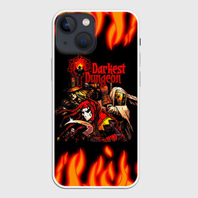 Чехол для iPhone 13 mini с принтом Darkest Dungeon Heroes в Белгороде,  |  | Тематика изображения на принте: darkest dungeon | могильная воровка | прокаженный | темнейшее подземелье | темное подземелье | шут