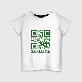 Детская футболка хлопок с принтом QR Jamaica в Белгороде, 100% хлопок | круглый вырез горловины, полуприлегающий силуэт, длина до линии бедер | coronavirus | covid | covid19 | qr code | qr код | sputnik | вакцина | вакцинация | вирус | здоровье | изоляция | иммунитет | карантин | ковид | код | корона | коронавирус | маркировка | маска | матрица | п | пандемия