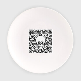 Тарелка с принтом QR Skull в Белгороде, фарфор | диаметр - 210 мм
диаметр для нанесения принта - 120 мм | Тематика изображения на принте: coronavirus | covid | covid19 | qr code | qr код | sputnik | вакцина | вакцинация | вирус | здоровье | изоляция | иммунитет | карантин | ковид | код | корона | коронавирус | маркировка | маска | матрица | п | пандемия