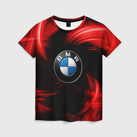 Женская футболка 3D с принтом BMW RED BEAST в Белгороде, 100% полиэфир ( синтетическое хлопкоподобное полотно) | прямой крой, круглый вырез горловины, длина до линии бедер | autosport | bmw | motorsport | авто | автоспорт | бмв | в тренде | красный | машина | подарок | популярое | рекомендации | спорт