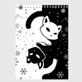 Скетчбук с принтом Новогодние два кота кувыркаются в Белгороде, 100% бумага
 | 48 листов, плотность листов — 100 г/м2, плотность картонной обложки — 250 г/м2. Листы скреплены сверху удобной пружинной спиралью | Тематика изображения на принте: happy new year | merry christmas | зима близко | кот | коты | коты кувыркаются | котэ | новогодние коты | новогодний кот | снег | снежинки
