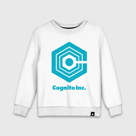 Детский свитшот хлопок с принтом Корпорация Заговор Cognito Inc в Белгороде, 100% хлопок | круглый вырез горловины, эластичные манжеты, пояс и воротник | cognito inc | inside job | shadow government | когнито | корпорация заговор | мультфильм | рейган ридли | теневое правительство | теории заговора