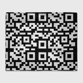 Плед 3D с принтом qr code куаркод в Белгороде, 100% полиэстер | закругленные углы, все края обработаны. Ткань не мнется и не растягивается | Тематика изображения на принте: covid | qr code | антикороновирус | ковид | куаркод | привика