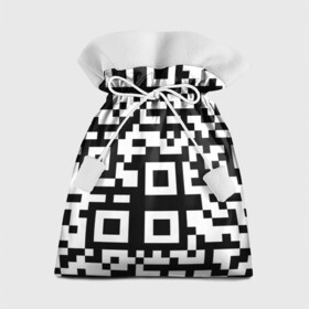 Подарочный 3D мешок с принтом qr code куаркод в Белгороде, 100% полиэстер | Размер: 29*39 см | Тематика изображения на принте: covid | qr code | антикороновирус | ковид | куаркод | привика