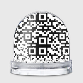Игрушка Снежный шар с принтом qr code куаркод в Белгороде, Пластик | Изображение внутри шара печатается на глянцевой фотобумаге с двух сторон | covid | qr code | антикороновирус | ковид | куаркод | привика