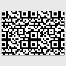 Поздравительная открытка с принтом qr code куаркод в Белгороде, 100% бумага | плотность бумаги 280 г/м2, матовая, на обратной стороне линовка и место для марки
 | Тематика изображения на принте: covid | qr code | антикороновирус | ковид | куаркод | привика