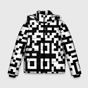 Зимняя куртка для мальчиков 3D с принтом qr code куаркод в Белгороде, ткань верха — 100% полиэстер; подклад — 100% полиэстер, утеплитель — 100% полиэстер | длина ниже бедра, удлиненная спинка, воротник стойка и отстегивающийся капюшон. Есть боковые карманы с листочкой на кнопках, утяжки по низу изделия и внутренний карман на молнии. 

Предусмотрены светоотражающий принт на спинке, радужный светоотражающий элемент на пуллере молнии и на резинке для утяжки | Тематика изображения на принте: covid | qr code | антикороновирус | ковид | куаркод | привика