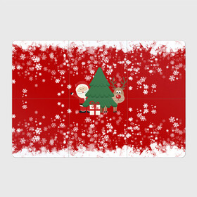 Магнитный плакат 3Х2 с принтом Новогоднее настроение Santa в Белгороде, Полимерный материал с магнитным слоем | 6 деталей размером 9*9 см | 2021 | 2022 | happy new year 2022 | дед мороз | дед мороз и олень | елка | новый год | новый год 2022 | олень | праздник | санта