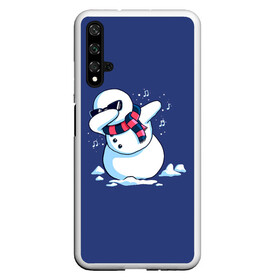 Чехол для Honor 20 с принтом Dab Snowman in a scarf в Белгороде, Силикон | Область печати: задняя сторона чехла, без боковых панелей | Тематика изображения на принте: 2022 | 22 | christmas | dab | dub | new | notes | scarf | snow | snowman | snowy | woman | year | баба | год | даб | новый | ноты | очки | рождество | снег | снеговик | снежная | шарф