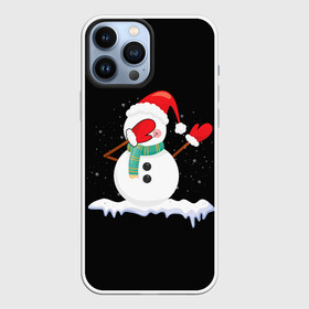 Чехол для iPhone 13 Pro Max с принтом Cartoon Dab Snowman в Белгороде,  |  | 2022 | 22 | cartoon | christmas | dab | dub | mult | new | notes | scarf | snow | snowman | snowy | woman | year | баба | год | даб | мультяшный | новый | очки | рождество | снег | снеговик | снежная | шарф