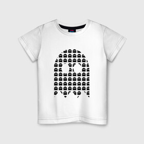 Детская футболка хлопок с принтом Призрак из призраков в Белгороде, 100% хлопок | круглый вырез горловины, полуприлегающий силуэт, длина до линии бедер | мило | милота | не страшно | привидение | призрак | хеллоуин | хэллоуин