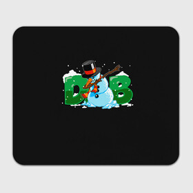 Прямоугольный коврик для мышки с принтом Classic Dab SnowMan в Белгороде, натуральный каучук | размер 230 х 185 мм; запечатка лицевой стороны | 2022 | 22 | christmas | dab | dub | man | new | notes | scarf | snow | snowman | snowy | woman | year | баба | год | даб | классический | новый | ноты | очки | рождество | снег | снеговик | снежная | шарф