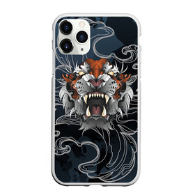 Чехол для iPhone 11 Pro матовый с принтом Рычащий Тигр в японском стиле в Белгороде, Силикон |  | Тематика изображения на принте: волны | символ года | тигр | хищник | япония