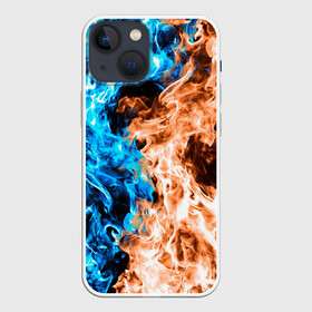 Чехол для iPhone 13 mini с принтом Огненное пламя в Белгороде,  |  | blue fire | blue flame | fire | fire and ice | fire and water | flame | neon | в огне | горящий | инь ян | инь янь | искры | неон | неоновый огонь | огненный | огонь | огонь и вода | огонь и лед | пламя | пожар | противостояние