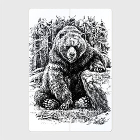 Магнитный плакат 2Х3 с принтом Истинный хозяин Русского леса в Белгороде, Полимерный материал с магнитным слоем | 6 деталей размером 9*9 см | bear | courage | fearlessness | force | forest | muzzle | paws | power | russia | stone | бесстрашие | камень | лапы | лес | медведь | мощь | мужество | отвага | россия | сила