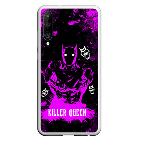 Чехол для Honor P30 с принтом JOJO   KILLER QUEEN   КОРОЛЕВА УБИЙЦА   АРТ в Белгороде, Силикон | Область печати: задняя сторона чехла, без боковых панелей | adventure | jojo | jojos bizarre | jojos bizarre adventure | killer queen | pattern | yare yare daze | аниме | брызги | джоджо | манга | розовый | узор | яре яре дазе