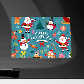 Наклейка на автомобиль с принтом Merry Christmas from Eugenia в Белгороде, ПВХ |  | christmas | merry | new year | snowman | год | животные | зима | новый | новый год | паттерн | праздник | рождество | снег | снеговик | снежинки