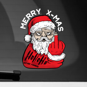 Наклейка на автомобиль с принтом Плохой дед мороз Merry x-mas в Белгороде, ПВХ |  | 2022 | bad | комикс | новый год | рождество | санта