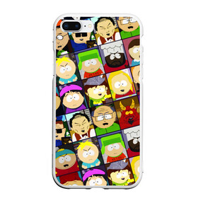 Чехол для iPhone 7Plus/8 Plus матовый с принтом SOUTH PARK   ЮЖНЫЙ ПАРК   УЗОР   PATTERN в Белгороде, Силикон | Область печати: задняя сторона чехла, без боковых панелей | eric cartman | park | pattern | south | south park | кайл | картман | картмен | кени | кеннет | кенни | они убили кени | парк | саус парк | сволочи | стэнли | узор | эрик | южный | южный парк