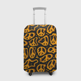 Чехол для чемодана 3D с принтом Пацифик. Знак мира в Белгороде, 86% полиэфир, 14% спандекс | двустороннее нанесение принта, прорези для ручек и колес | pacific | peace | жест | знак | мир | мирный | пацифик | пис