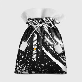 Подарочный 3D мешок с принтом SnowRunner Logo в Белгороде, 100% полиэстер | Размер: 29*39 см | Тематика изображения на принте: race | snowrunner | гонки | гонки по бездорожью | гоночные игры | зимние гонки | снежные гонки | снежный бегун | сноу раннер | сноураннер