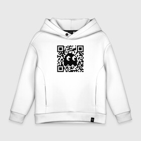 Детское худи Oversize хлопок с принтом QR Ghost в Белгороде, френч-терри — 70% хлопок, 30% полиэстер. Мягкий теплый начес внутри —100% хлопок | боковые карманы, эластичные манжеты и нижняя кромка, капюшон на магнитной кнопке | 19 | code | corona | covid | ghost | meme | memes | monster | ncov | ncov19 | qr | quick | response | virus | антивирус | антикоронавирус | быстрый | вирус | ковид | код | корона | коронавирус | мем | мемы | монстр | отклик | приведение | приз