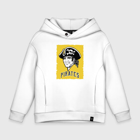 Детское худи Oversize хлопок с принтом Pittsburgh Pirates baseball в Белгороде, френч-терри — 70% хлопок, 30% полиэстер. Мягкий теплый начес внутри —100% хлопок | боковые карманы, эластичные манжеты и нижняя кромка, капюшон на магнитной кнопке | baseball | cocked hat | hype | pirate | pittsburgh | skull | team | бейсбол | пират | питсбург | треуголка | хайп | череп