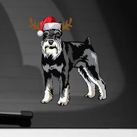 Наклейка на автомобиль с принтом New Year - Dog в Белгороде, ПВХ |  | 2022 | christmas | claus | dog | new year | santa | snow | tiger | winter | год тигра | дед мороз | елка | животные | зима | мороз | новый год | олень | пёс | подарок | праздник | рождество | санта клаус | снег | снеговик | снегурочка