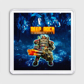 Магнит 55*55 с принтом Deep Rock Galactic / Gunner в Белгороде, Пластик | Размер: 65*65 мм; Размер печати: 55*55 мм | Тематика изображения на принте: deep rock galactic | drg | dwarf | gnome | gunner | гном | дип рок галактик | добыча минералов | космические шахтеры | стрелок