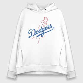 Женское худи Oversize хлопок с принтом Los Angeles Dodgers baseball в Белгороде, френч-терри — 70% хлопок, 30% полиэстер. Мягкий теплый начес внутри —100% хлопок | боковые карманы, эластичные манжеты и нижняя кромка, капюшон на магнитной кнопке | baseball | dodgers | los angeles | team | бейсбол | лосанжелес | сша