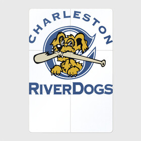 Магнитный плакат 2Х3 с принтом Charleston River Dogs в Белгороде, Полимерный материал с магнитным слоем | 6 деталей размером 9*9 см | baseball | bat | dog | fangs | jaw | muzzle | team | usa | бейсбол | бита | клыки | пасть | пёс