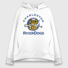 Женское худи Oversize хлопок с принтом Charleston River Dogs в Белгороде, френч-терри — 70% хлопок, 30% полиэстер. Мягкий теплый начес внутри —100% хлопок | боковые карманы, эластичные манжеты и нижняя кромка, капюшон на магнитной кнопке | baseball | bat | dog | fangs | jaw | muzzle | team | usa | бейсбол | бита | клыки | пасть | пёс