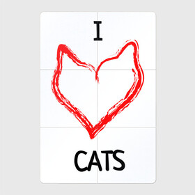 Магнитный плакат 2Х3 с принтом I Люблю Cats в Белгороде, Полимерный материал с магнитным слоем | 6 деталей размером 9*9 см | Тематика изображения на принте: cat | cats | и люблю кошек | кот | коты | кошка | кошки | кошки приколы | прикол с кошками | футболка кошка | я люблю котов