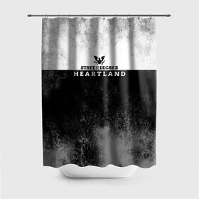 Штора 3D для ванной с принтом State of Decay | Heartland | Logo в Белгороде, 100% полиэстер | плотность материала — 100 г/м2. Стандартный размер — 146 см х 180 см. По верхнему краю — пластиковые люверсы для креплений. В комплекте 10 пластиковых колец | heartland | logo | state of decay | survival horror | undead labs | загнивающий штат | зомби апокалипсис | лого | логотип | стадия разложения | стейт оф декай | эмблема