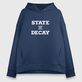 Женское худи Oversize хлопок с принтом State of Decay Logo (+спина) в Белгороде, френч-терри — 70% хлопок, 30% полиэстер. Мягкий теплый начес внутри —100% хлопок | боковые карманы, эластичные манжеты и нижняя кромка, капюшон на магнитной кнопке | logo | state of decay | survival horror | undead labs | загнивающий штат | зомби апокалипсис | лого | логотип | стадия разложения | стейт оф декай | эмблема