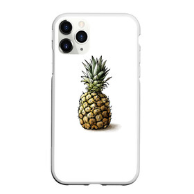 Чехол для iPhone 11 Pro Max матовый с принтом Pineapple watercolor в Белгороде, Силикон |  | Тематика изображения на принте: pineapple | ананас | графика | еда | рисунок | фрукт