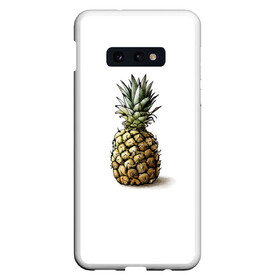 Чехол для Samsung S10E с принтом Pineapple watercolor в Белгороде, Силикон | Область печати: задняя сторона чехла, без боковых панелей | Тематика изображения на принте: pineapple | ананас | графика | еда | рисунок | фрукт