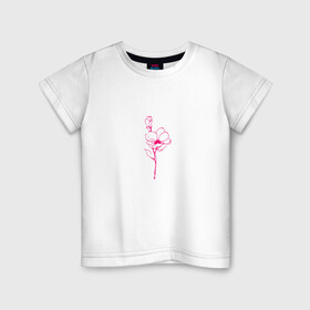Детская футболка хлопок с принтом Цветок любви (мечта) в Белгороде, 100% хлопок | круглый вырез горловины, полуприлегающий силуэт, длина до линии бедер | девушке | любовь | подарок | цветок | цветочек