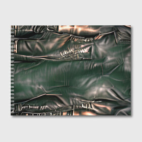 Альбом для рисования с принтом Постап стайл - рваная куртка в Белгороде, 100% бумага
 | матовая бумага, плотность 200 мг. | Тематика изображения на принте: гранж | депрессивный | кожа | постап | постапокалипсис | темный | черный