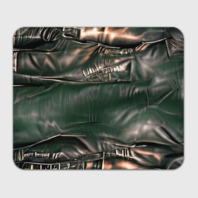 Прямоугольный коврик для мышки с принтом Постап стайл - рваная куртка в Белгороде, натуральный каучук | размер 230 х 185 мм; запечатка лицевой стороны | гранж | депрессивный | кожа | постап | постапокалипсис | темный | черный