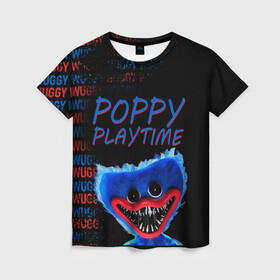 Женская футболка 3D с принтом Хагги ВАГГИ | Poppy Playtime в Белгороде, 100% полиэфир ( синтетическое хлопкоподобное полотно) | прямой крой, круглый вырез горловины, длина до линии бедер | huggy waggy | poppy playtime | в топе | игра | как у всех | кукла | монстр | плэйтайм | подарок | попи плей тайм | попиплейтам | поппи плейтайм | поппиплэйтайм | рекомендации | удивить | хагги вагги | хаги ваги