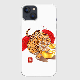 Чехол для iPhone 13 с принтом Золотой тигр 2022 Tigr в Белгороде,  |  | Тематика изображения на принте: 2022 | new year | tiger | water tiger | водяной тигр | символ года