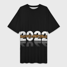 Платье-футболка 3D с принтом С Новым 2022 годом в Белгороде,  |  | 2022 | new year | tiger | water tiger | водяной тигр | символ года