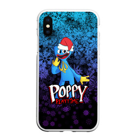 Чехол для iPhone XS Max матовый с принтом POPPY PLAYTIME ПОППИ ПЛЕЙТАЙМ НОВЫЙ ГОД в Белгороде, Силикон | Область печати: задняя сторона чехла, без боковых панелей | Тематика изображения на принте: poppy playtime | игра | монстр | новый год | плэйтайм | попи плей тайм | попи плэй тайм | попиплейтам | попиплэйтайм | поппи плейтайм | поппиплэйтайм | снежинки | хагги вагги | хаги ваги | хоррор