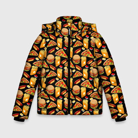Зимняя куртка для мальчиков 3D с принтом Fast Food (Фастфуд) в Белгороде, ткань верха — 100% полиэстер; подклад — 100% полиэстер, утеплитель — 100% полиэстер | длина ниже бедра, удлиненная спинка, воротник стойка и отстегивающийся капюшон. Есть боковые карманы с листочкой на кнопках, утяжки по низу изделия и внутренний карман на молнии. 

Предусмотрены светоотражающий принт на спинке, радужный светоотражающий элемент на пуллере молнии и на резинке для утяжки | burger | cheeseburger | fast food | hamburger | hot dog | pizza | taco burrito | блюдо | бургер | быстрое питание | гамбургер | еда | жратва | завтрак | корм | кушанье | макдоналдс | обед | перекус | пицца | пища | повар