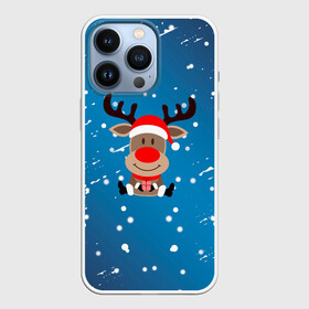 Чехол для iPhone 13 Pro с принтом Олень с подарком зимний в Белгороде,  |  | 2022 | happy new year | merry christmas | год тигра | зима близко | нг | новогодний | новогодняя символика | новый год | новый год 2022 | олень | рождество | символ 2022 года | снег | снежинки