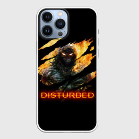 Чехол для iPhone 13 Pro Max с принтом DISTURBED DEMON FIRE | ДЕМОН В ОГНЕ в Белгороде,  |  | Тематика изображения на принте: disturbed | fire | flame | heavy metal | rock | the guy | группы | метал | огонь | пламя | рок