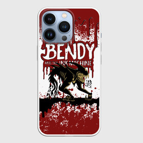 Чехол для iPhone 13 Pro с принтом BLOOD | BLACK AND WHITE | BENDY AND THE INK MACHINE в Белгороде,  |  | bendy | bendy and the ink machine | бенди | бенди и чернильная машина | большие чудеса | взлёты и падения | движущиеся картинки | последняя бобина | старая песня