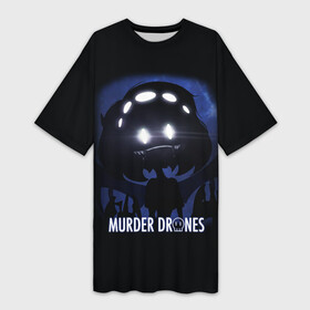 Платье-футболка 3D с принтом MURDER DRONES  ДРОНЫ УБИЙЦЫ  Serial Designation V в Белгороде,  |  | liam vickers | murder drones | murder drones pilot | murder drones v | pilot | мультфильм
